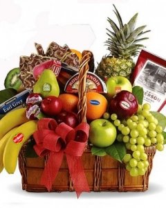 6 items fruits w/gift basket