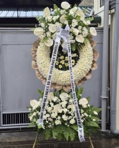Always Remember White Floral Tribute